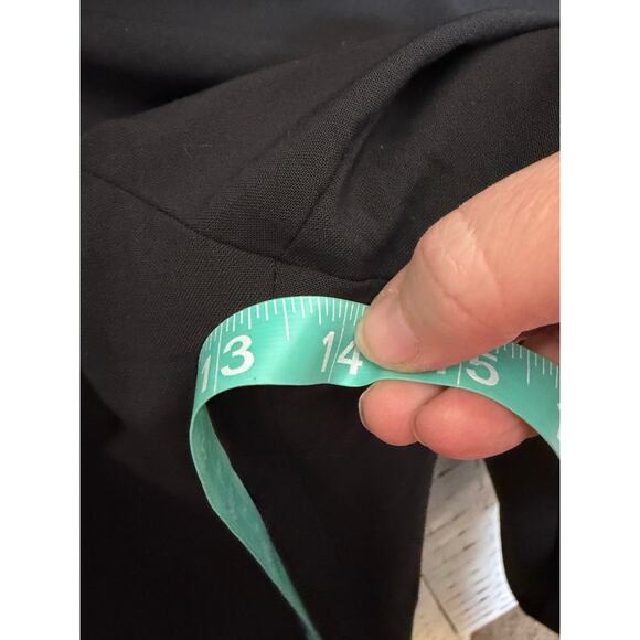 Talbots women’s trousers, black curvy cut minimalist career wear plus size - Picture 10 of 13